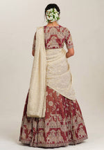 Load image into Gallery viewer, Maroon Crepe Readymade Lehenga Choli
