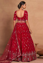 Load image into Gallery viewer, Maroon Georgette Lehenga Choli
