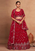 Load image into Gallery viewer, Maroon Georgette Lehenga Choli
