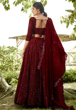 Load image into Gallery viewer, Maroon Georgette Lehenga Choli
