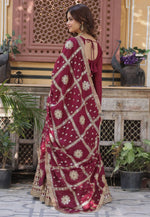 Load image into Gallery viewer, Maroon Georgette Readymade Anarkali Suit
