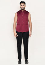 Load image into Gallery viewer, Maroon Jacquard Designer Suit
