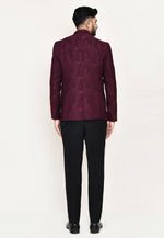 Load image into Gallery viewer, Maroon Jacquard Designer Suit
