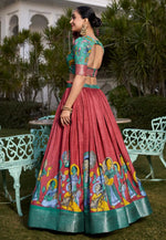 Load image into Gallery viewer, Maroon Jacquard Silk Lehenga Choli
