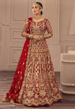 Load image into Gallery viewer, Maroon Net Embroidered Anarkali Suit
