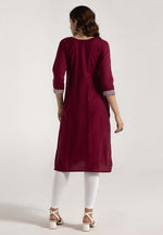 Load image into Gallery viewer, Maroon Rayon Kurti

