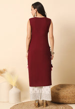 Load image into Gallery viewer, Maroon Rayon Long Tunic
