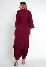 Load image into Gallery viewer, Maroon Rayon Readymade Punjabi Suit
