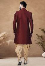 Load image into Gallery viewer, Maroon Silk Indo Western Suit
