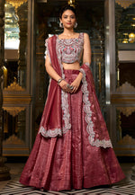 Load image into Gallery viewer, Maroon Silk Lehenga Choli

