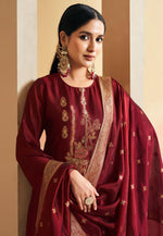 Load image into Gallery viewer, Maroon Silk Pakistani Suit
