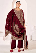 Load image into Gallery viewer, Maroon Silk Pant Style Suit
