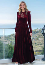 Load image into Gallery viewer, Maroon Velvet Gown
