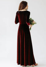 Load image into Gallery viewer, Maroon Velvet Gown
