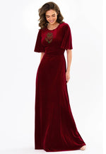 Load image into Gallery viewer, Maroon Velvet Gown
