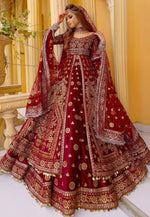 Load image into Gallery viewer, Maroon Velvet Indo Western Lehenga Choli
