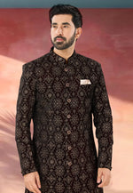 Load image into Gallery viewer, Maroon Velvet Indo Western Sherwani
