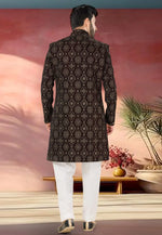 Load image into Gallery viewer, Maroon Velvet Indo Western Sherwani
