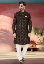Load image into Gallery viewer, Maroon Velvet Indo Western Sherwani

