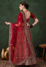 Load image into Gallery viewer, Maroon Velvet Lehenga Choli
