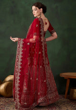 Load image into Gallery viewer, Maroon Velvet Lehenga Choli
