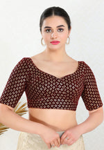Load image into Gallery viewer, Maroon Velvet Readymade Blouse
