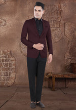Load image into Gallery viewer, Maroon Viscose Blazer With Pant
