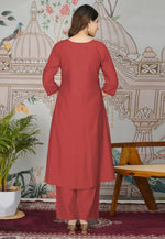 Load image into Gallery viewer, Maroon Viscose Kurta Set With Pent
