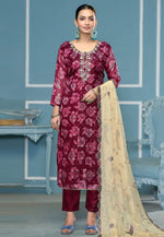Load image into Gallery viewer, Maroon Viscose Pakistani Suit
