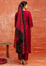 Load image into Gallery viewer, Maroon Viscose Rayon Readymade Pakistani Suit
