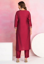 Load image into Gallery viewer, Maroon Viscose Readymade Pakistani Suit
