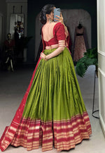 Load image into Gallery viewer, Mehndi Chanderi Lehenga Choli
