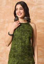 Load image into Gallery viewer, Mehndi Cotton Printed Kurti
