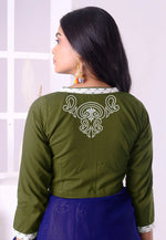 Load image into Gallery viewer, Mehndi Cotton Readymade Blouse
