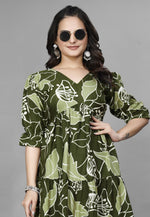 Load image into Gallery viewer, Mehndi Crepe Printed Gown
