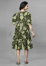 Load image into Gallery viewer, Mehndi Crepe Printed Gown
