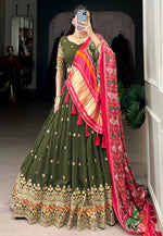 Load image into Gallery viewer, Mehndi Georgette Circular Lehenga Choli
