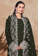 Load image into Gallery viewer, Mehndi Georgette Embroidered Pakistani Suit
