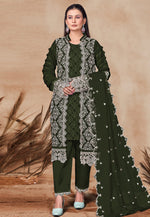 Load image into Gallery viewer, Mehndi Georgette Embroidered Pakistani Suit
