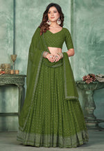 Load image into Gallery viewer, Mehndi Georgette Lehenga Choli
