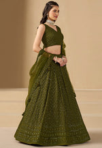 Load image into Gallery viewer, Mehndi Georgette Lehenga Choli
