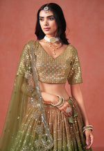 Load image into Gallery viewer, Mehndi Georgette Lehenga Choli

