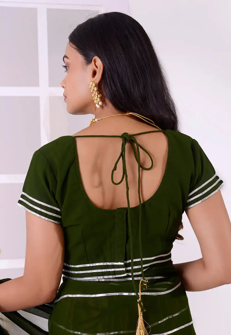 Mehndi Georgette Readymade Blouse