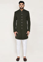 Load image into Gallery viewer, Mehndi Rayon Indo Western Suit

