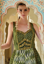 Load image into Gallery viewer, Mehndi Silk Anarkali Suit
