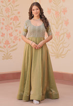 Load image into Gallery viewer, Mehndi Silk Gown
