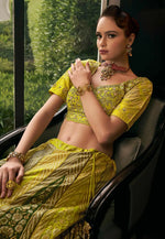 Load image into Gallery viewer, Mehndi Silk Lehenga Choli

