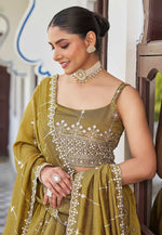 Load image into Gallery viewer, Mehndi Silk Lehenga Choli
