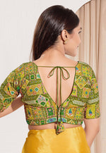 Load image into Gallery viewer, Mehndi Viscose Rayon Readymade Blouse
