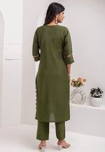 Load image into Gallery viewer, Mehndi Viscose Readymade Pakistani Suit
